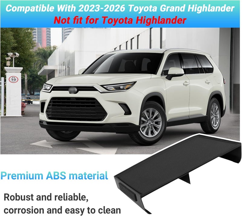 Sinminou Center Console Organizer Compatible with 2023-2025 2026 Toyota Grand Highlander Interior Accessories, Console Organizer Tray for Cell Phone and Vehicle Key - Image 2